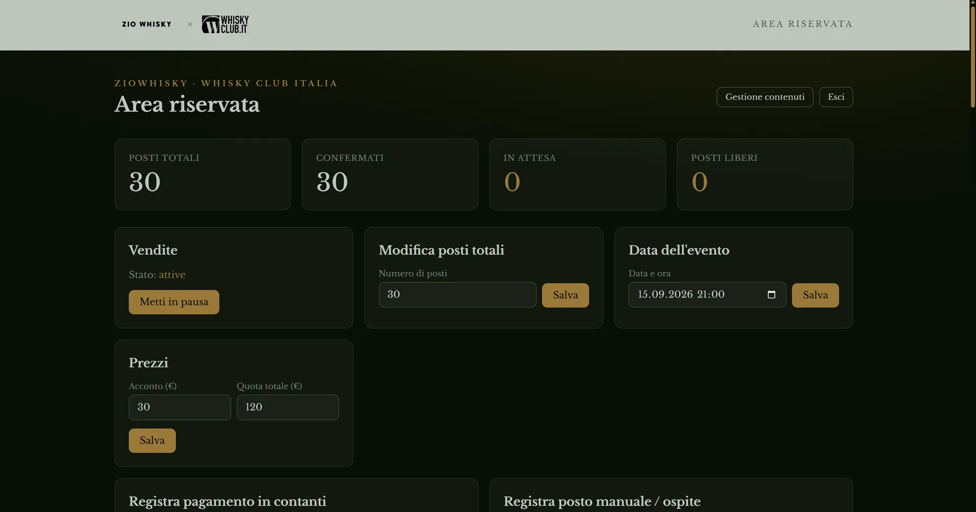 ZioWhisky Admin Dashboard